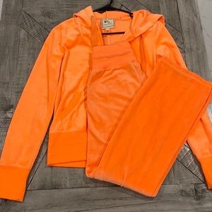 Bright Orange Velour Tracksuit